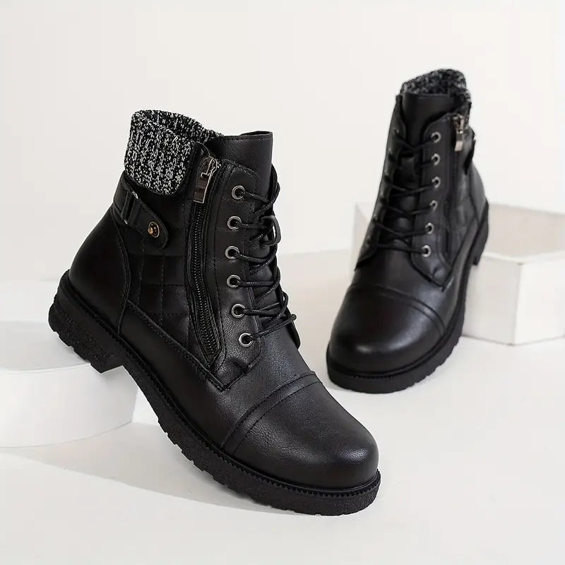 Elara - Stylische & warme Lederstiefel