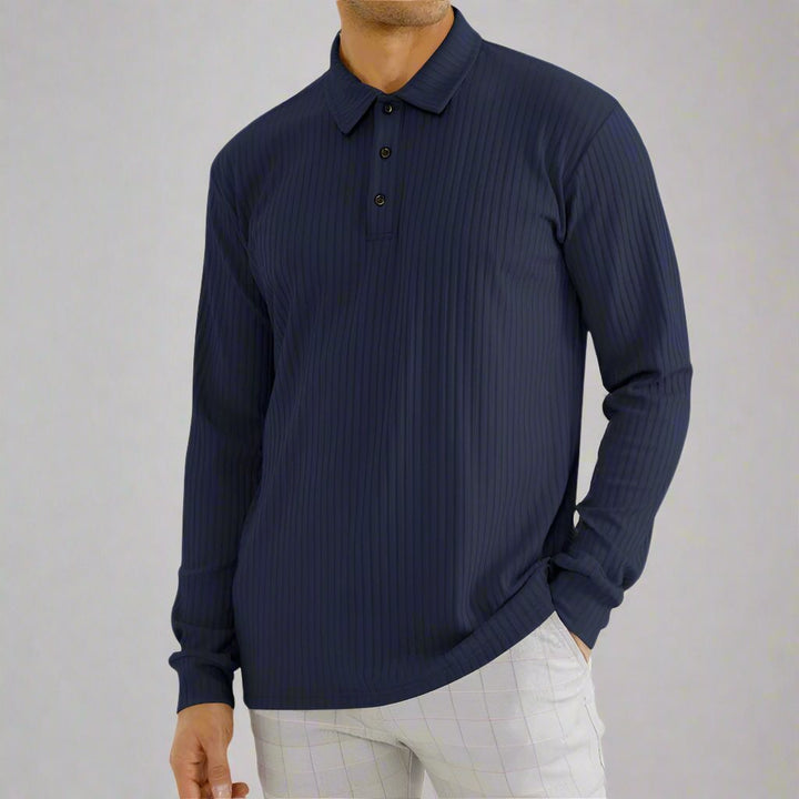 CAVALLO - Gerippter Polo Pullover