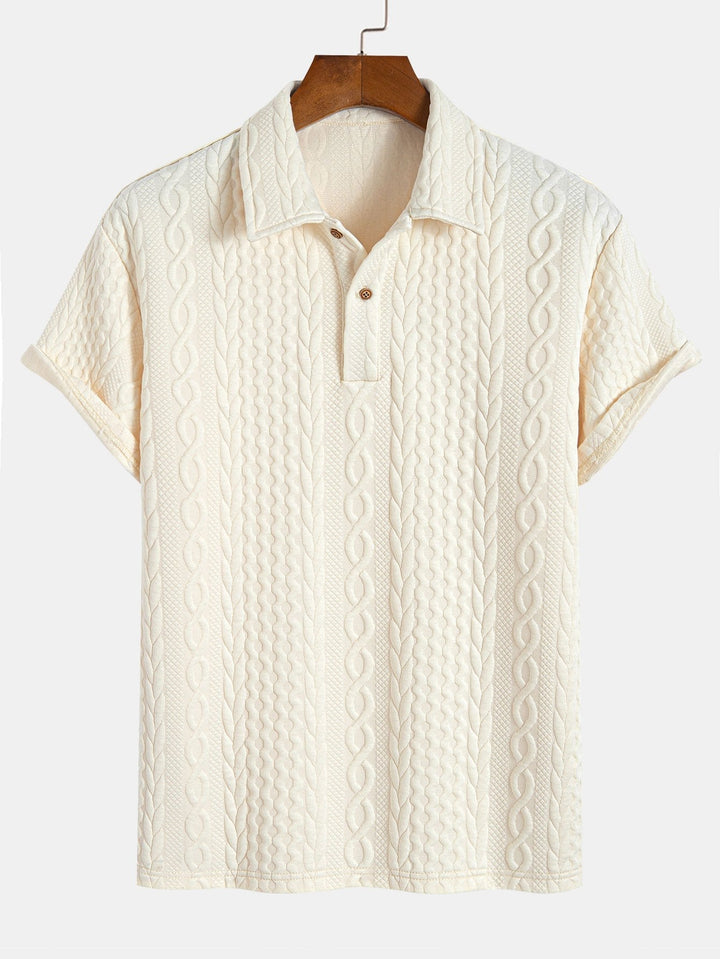 Cavallo Zurich-Jacquard Pattern Polo Shirt